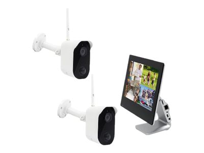 MCL Samar - Moniteur + NVR + caméras - sans fil (Wi-Fi) - 9" LCD - 4 canaux - 2 caméra(s) - ME-CAMW03 - Solutions de vidéosurveillance