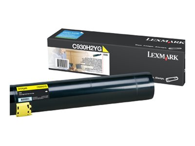 Lexmark - À rendement élevé - jaune - original - cartouche de toner LCCP - pour Lexmark C935dn, C935dtn, C935dttn, C935hdn - C930H2YG - Cartouches de toner