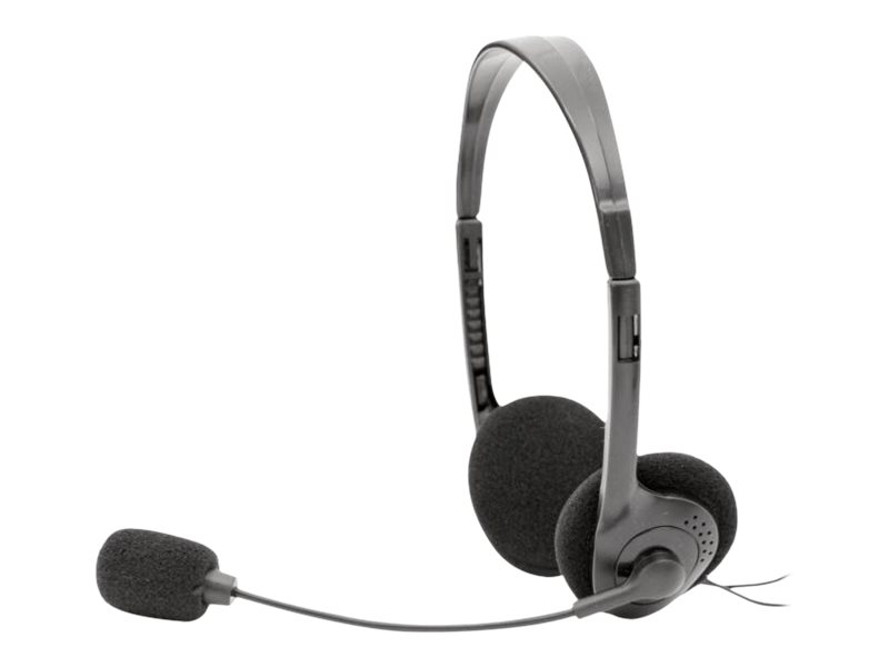Uniformatic - Micro-casque - sur-oreille - filaire - USB - noir, rouge - 81695 - Écouteurs