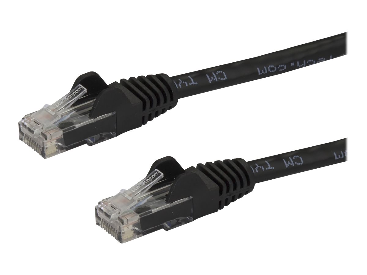 StarTech.com Câble réseau Cat6 Gigabit UTP sans crochet de 50cm - Cordon Ethernet RJ45 anti-accroc - Câble patch Mâle / Mâle - Noir - Cordon de raccordement - RJ-45 (M) pour RJ-45 (M) - 50 cm - UTP - CAT 6 - moulé, sans crochet - noir - N6PATC50CMBK - Câbles à paire torsadée