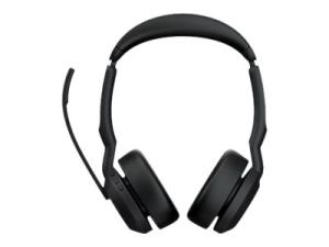 Jabra Evolve2 55 MS Stereo - Micro-casque - sur-oreille - Bluetooth - sans fil - Suppresseur de bruit actif - USB-A - noir - certifié Zoom, Certifié pour Microsoft Teams, Cisco Webex Certified, Optimisé pour la CU, Certifié Alcatel-Lucent, Certifié Avaya, Certifié Unify, Certifié MFi, Certifié Google Meet, Certifié Amazon Chime, Certifié Google Fast Pair - 25599-999-999 - Écouteurs