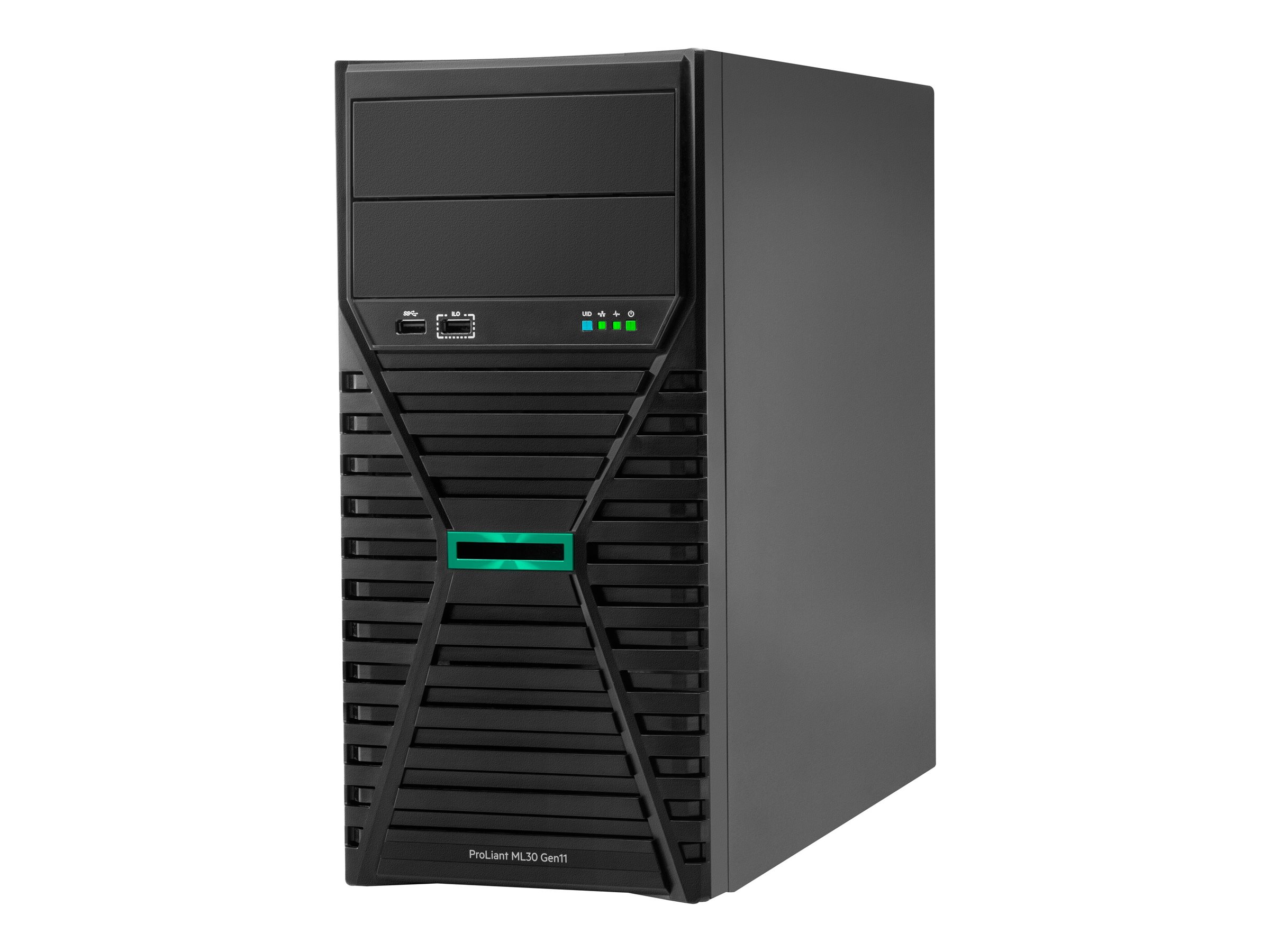 HPE ProLiant ML30 Gen11 - Serveur - tour 4U - 1 voie - 1 x Xeon E-2434 / jusqu'à 5 GHz - RAM 32 Go - SATA - hot-swap 2.5" baie(s) - SSD 2 x 480 Go - Gigabit Ethernet - moniteur : aucun - Smart Choice - P71387-425 - Serveurs tour