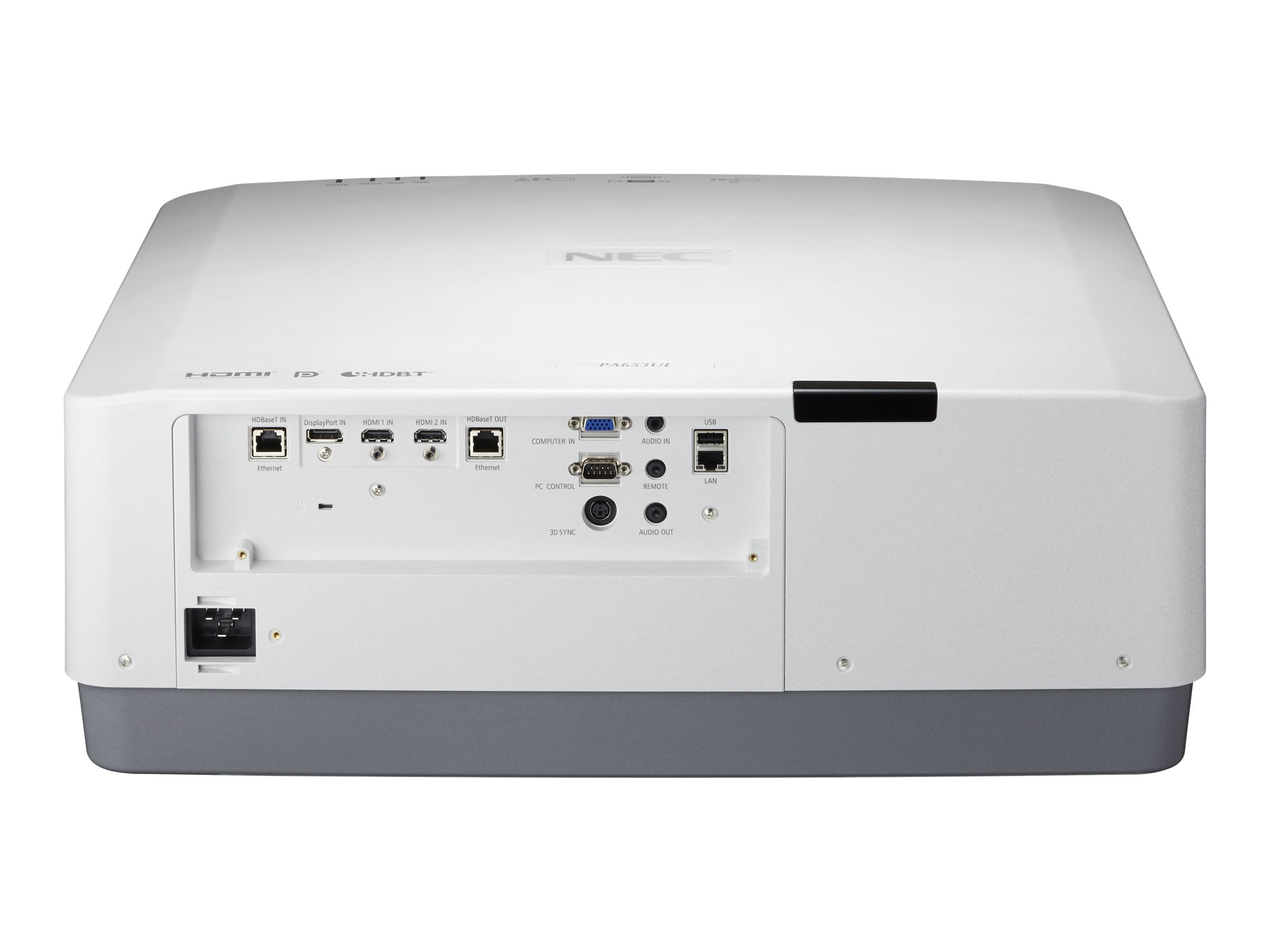 NEC PA653UL - Projecteur 3LCD - 3D - 6500 ANSI lumens - WUXGA (1920 x 1200) - 16:10 - 1080p - aucune lentille - LAN - 60004324 - Projecteurs numériques