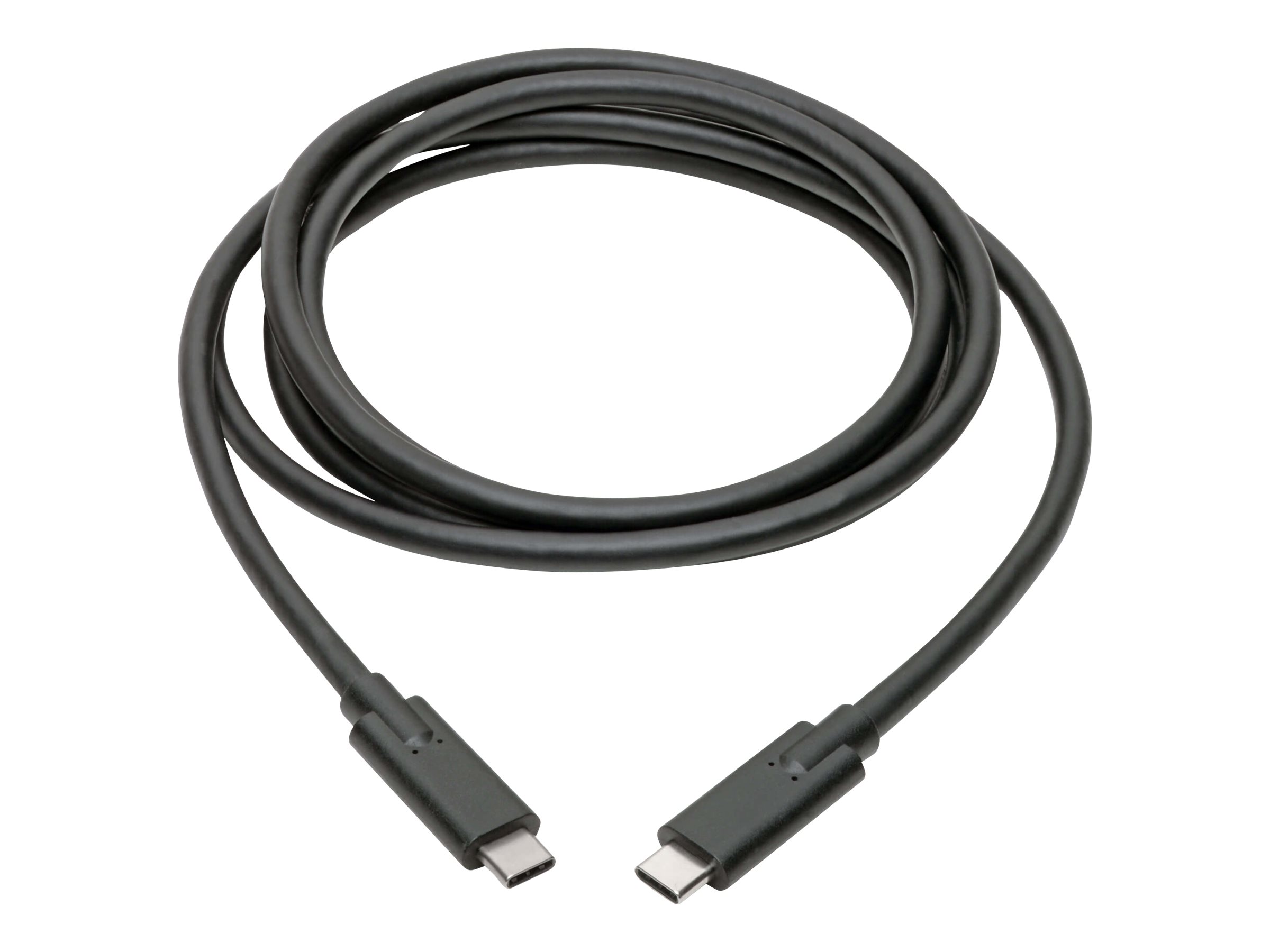 Eaton Tripp Lite Series USB-C Cable (M/M) - USB 3.2, Gen 1 (5 Gbps), 5A Rating, Thunderbolt 3 Compatible, 6 ft. (1.83 m) - Câble USB - 24 pin USB-C (M) pour 24 pin USB-C (M) - USB 3.1 Gen 1 / Thunderbolt 3 - 1.8 m - noir - U420-006-5A - Câbles USB