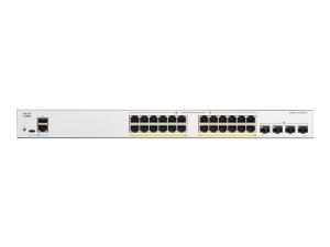 Cisco Catalyst 1300-24FP-4G - Commutateur - C3 - Géré - 24 x 10/100/1000 (PoE+) + 4 x Gigabit SFP - Montable sur rack - PoE+ (370 W) - C1300-24FP-4G - Concentrateurs et commutateurs gigabit