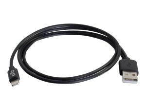 C2G USB A Male to Lightning Male Sync and Charging Cable - Câble Lightning - Lightning mâle pour USB mâle - 1 m - noir - 86050 - Câbles spéciaux