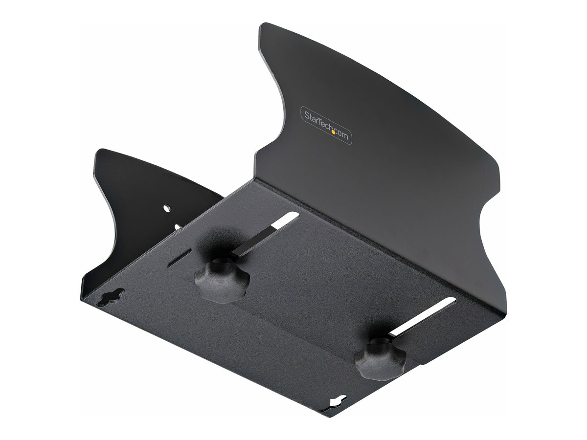 StarTech.com PC Wall Mount Bracket, For Desktop Computers Up To 40lb, Toolless Width Adjustment 1.9-7.8in (50-200mm), Heavy-Duty Steel, CPU Tower/Case Shelf/Holder, Includes Mounting Hardware and Spacers (2NS-CPU-WALL-MOUNT) - Support de montage mural de l'écran (horizontal) - noir - 2NS-CPU-WALL-MOUNT - Accessoires pour ordinateur de bureau