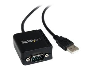 StarTech.com Cable adaptateur FTDI USB vers serie RS232 1 port avec isolation optique - Adaptateur série - USB - RS-232 - noir - ICUSB2321FIS - Cartes réseau USB