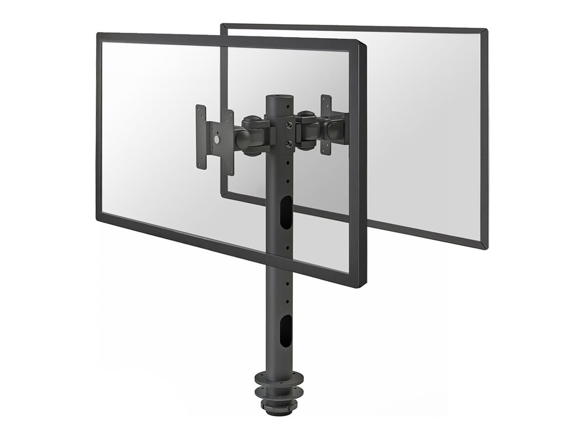 Neomounts FPMA-D050D - Kit de montage - pleine action - pour 2 écrans LCD - noir - Taille d'écran : 10"-30" - oeillet, montrable sur bureau - FPMA-D050DBLACK - Montages pour TV et moniteur