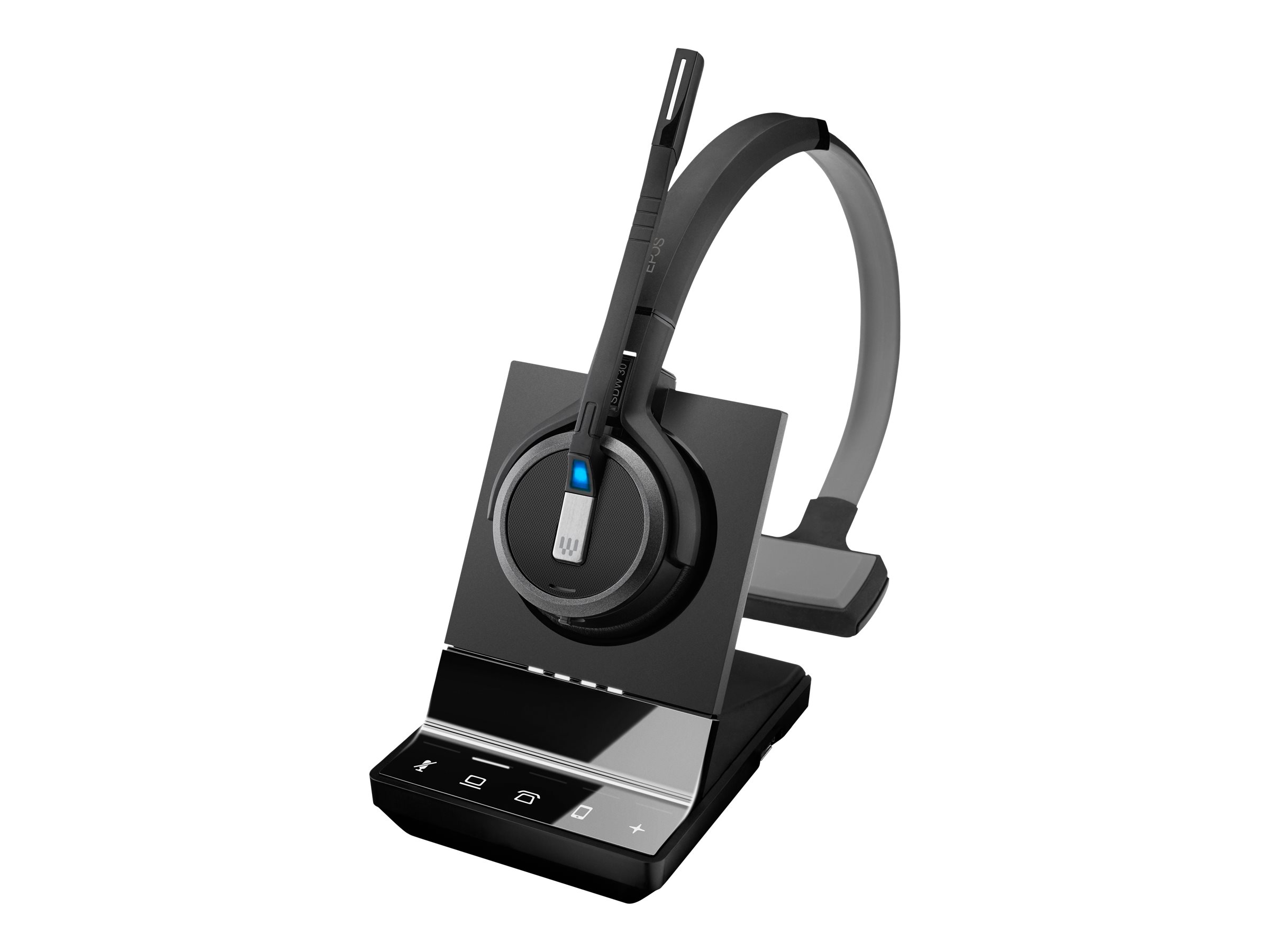 EPOS IMPACT SDW - Système de casque - sur-oreille - DECT - sans fil - noir - avec câble EPOS CEHS-DHSG - Certifié pour Skype for Business, Optimisé pour la CU - 1001022 - Écouteurs