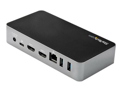 StarTech.com Station d'accueil USB Type-C à double affichage HDMI avec 60W Power Delivery - Pour Mac et Windows - 1C et 3A (DK30CHHPDEU) - Station d'accueil - USB-C 3.1 - 2 x HDMI - 1GbE - 90 Watt - DK30CHHPDEU - Stations d'accueil pour ordinateur portable