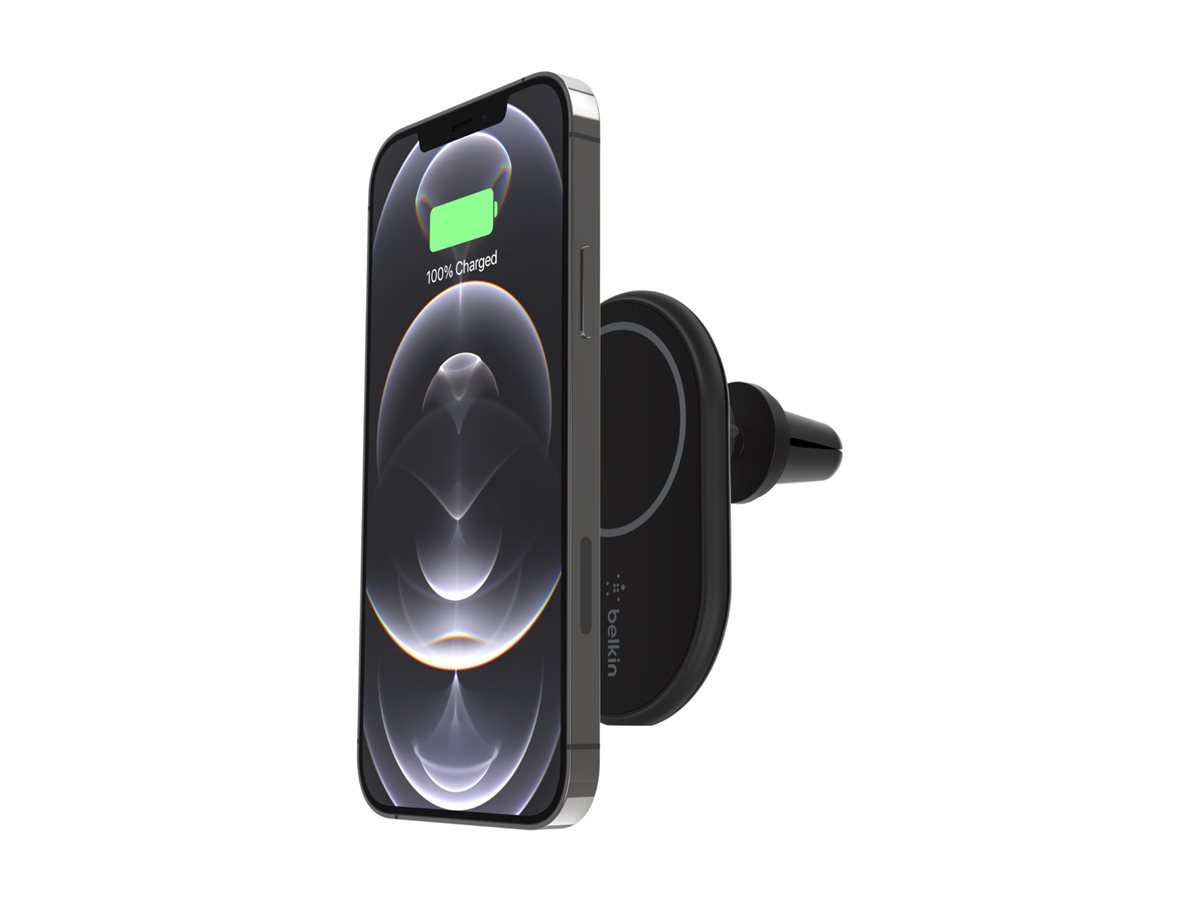 Belkin BOOST CHARGE - Support de chargement sans fil de voiture - 10 Watt - noir - pour Apple iPhone 12, 12 mini, 12 Pro, 12 Pro Max - WIC004btBK-NC - Batteries et adaptateurs d'alimentation pour téléphone cellulaire