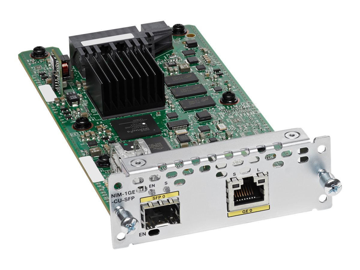 Cisco WAN Network Interface Module - Module d'extension - SFP Gigabit combiné x 1 - NIM-1GE-CU-SFP= - Cartes de contrôleur héritées