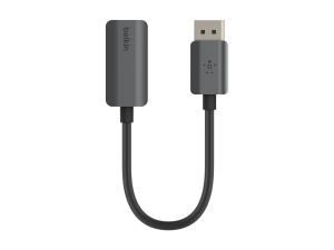 Belkin - Adaptateur vidéo - DisplayPort mâle pour HDMI femelle - 22.05 cm - noir - actif - AVC011btSGY-BL - Câbles HDMI