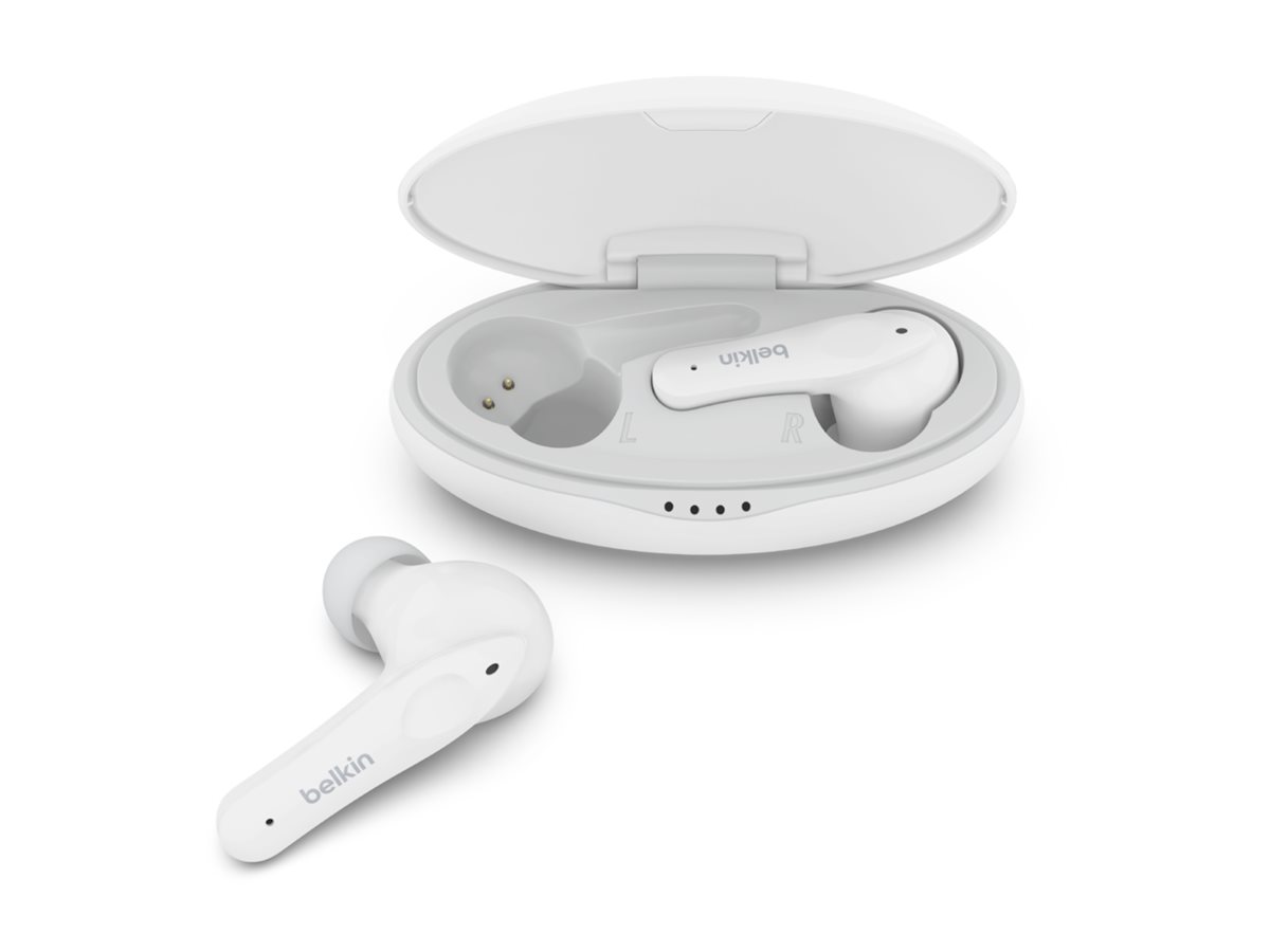 Belkin SoundForm Nano for Kids - Écouteurs sans fil avec micro - intra-auriculaire - Bluetooth - blanc - PAC003BTWH - Écouteurs