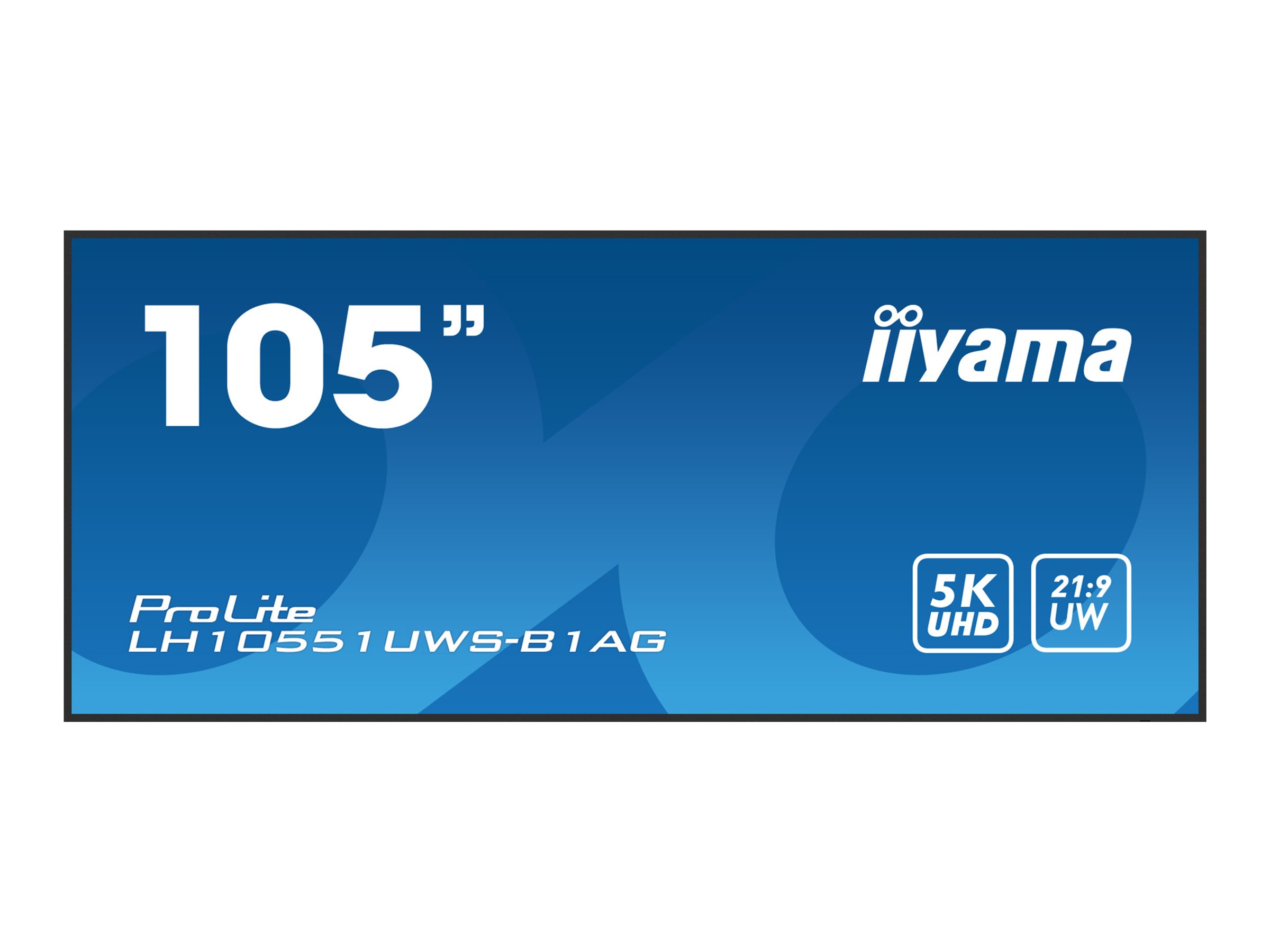iiyama ProLite LH10551UWS-B1AG - Classe de diagonale 105" (104.7" visualisable) écran LCD rétro-éclairé par LED - signalisation numérique - 5K UHD (2160p) 5120 x 2160 - noir - LH10551UWS-B1AG - Écrans de signalisation numérique