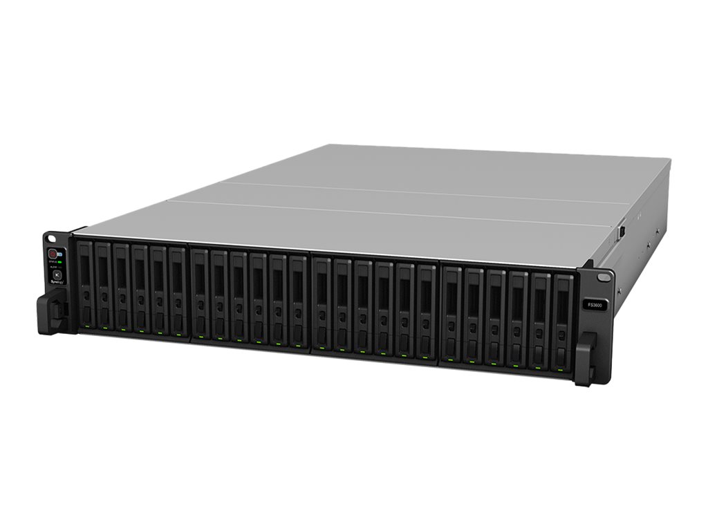 Synology FlashStation FS3600 - Serveur NAS - 24 Baies - rack-montable - RAID RAID 0, 1, 5, 6, 10, JBOD, RAID F1 - RAM 16 Go - Gigabit Ethernet / 10 Gigabit Ethernet - iSCSI support - 2U - FS3600 - NAS