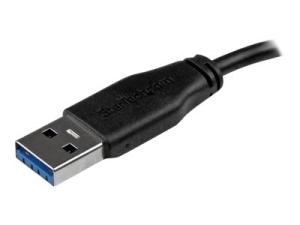 StarTech.com Câble SuperSpeed USB 3.0 slim et court A vers Micro B de 15 cm - Cordon USB A vers Micro B - Mâle / Mâle - Noir - Câble USB - Micro-USB de type B (M) pour USB type A (M) - USB 3.0 - 15 cm - moulé - noir - pour P/N: HB30A4AIB, HB30C4AIB, HB31C4AB, S251BMU313, S251BMU3FP, S251BPU313, SMS1BMU313 - USB3AUB15CMS - Câbles USB