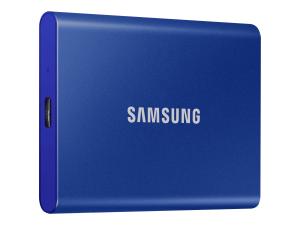 Samsung T7 MU-PC2T0H - SSD - chiffré - 2 To - externe (portable) - USB 3.2 Gen 2 (USB-C connecteur) - AES 256 bits - bleu indigo - MU-PC2T0H/WW - Disques SSD