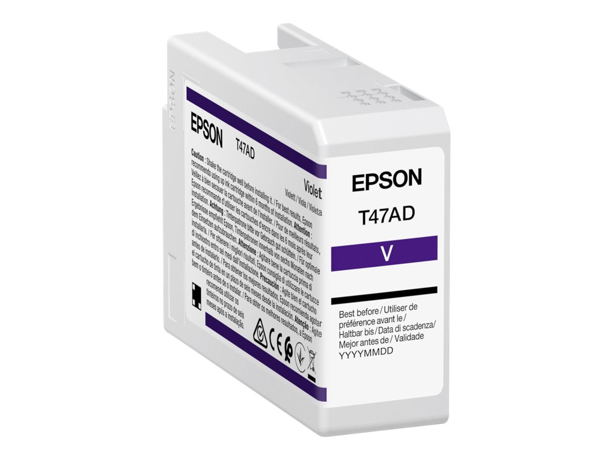 Epson T47AD - 50 ml - violet - original - cartouche d'encre - pour SureColor SC-P900, SC-P900 Mirage Bundling - C13T47AD00 - Cartouches d'encre Epson