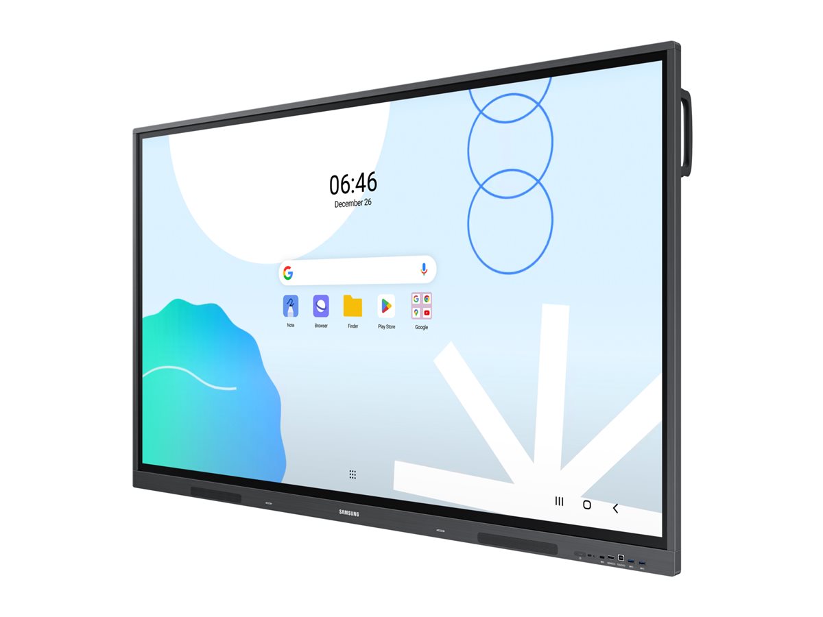 Samsung Interactive Display WA75D - Classe de diagonale 75" WAD Series écran LCD rétro-éclairé par LED - éducation/entreprise - avec tableau blanc interactif intégré, écran tactile (multitouch) - Android - 4K UHD (2160p) 3840 x 2160 - gris sidéral - LH75WADWLGCXEN - Écrans LCD/LED grand format