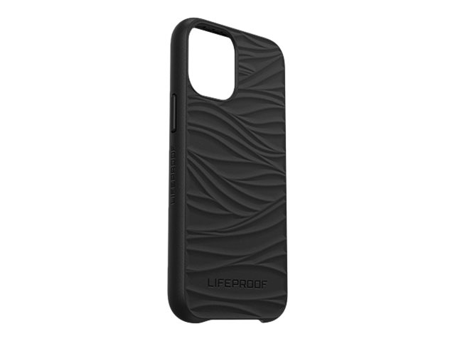 LifeProof WAKE - Coque de protection pour téléphone portable - plastique recyclé d'origine marine - noir - ultra mince avec un motif de vagues doux - pour Apple iPhone 12 mini - 77-65398 - Coques et étuis pour téléphone portable