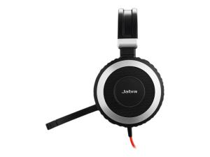 Jabra Evolve 80 Stereo Replacement - Micro-casque - circum-aural - filaire - Suppresseur de bruit actif - jack 3,5mm - pour Evolve 80 MS stereo, 80 UC stereo - 14401-11 - Écouteurs