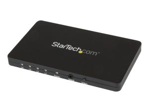 StarTech.com Switch vidéo HDMI automatique à 4 ports avec boîtier en aluminium et support MHL - Commutateur HDMI 4x1 - 4K 30Hz - Commutateur vidéo/audio - 4 x HDMI - de bureau - AC 100/230 V - pour P/N: SVA5M3NEUA - VS421HD4K - Commutateurs audio et vidéo