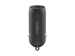 Belkin BOOST CHARGE - Adaptateur d'alimentation pour voiture - 20 Watt - Fast Charge (24 pin USB-C) - noir - CCA003BTBK - Adaptateurs électriques et chargeurs