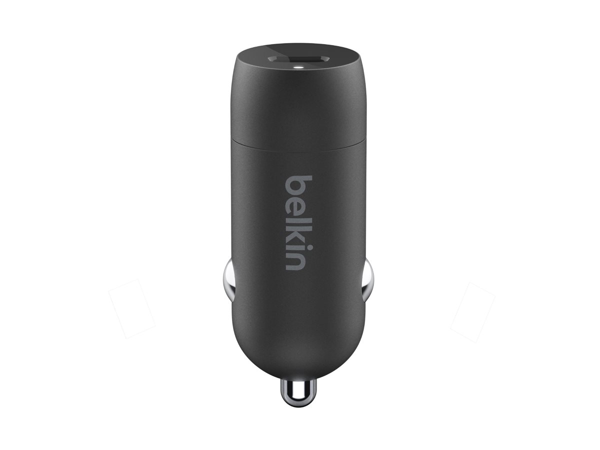 Belkin BOOST CHARGE - Adaptateur d'alimentation pour voiture - 20 Watt - Fast Charge (24 pin USB-C) - noir - CCA003BTBK - Adaptateurs électriques et chargeurs