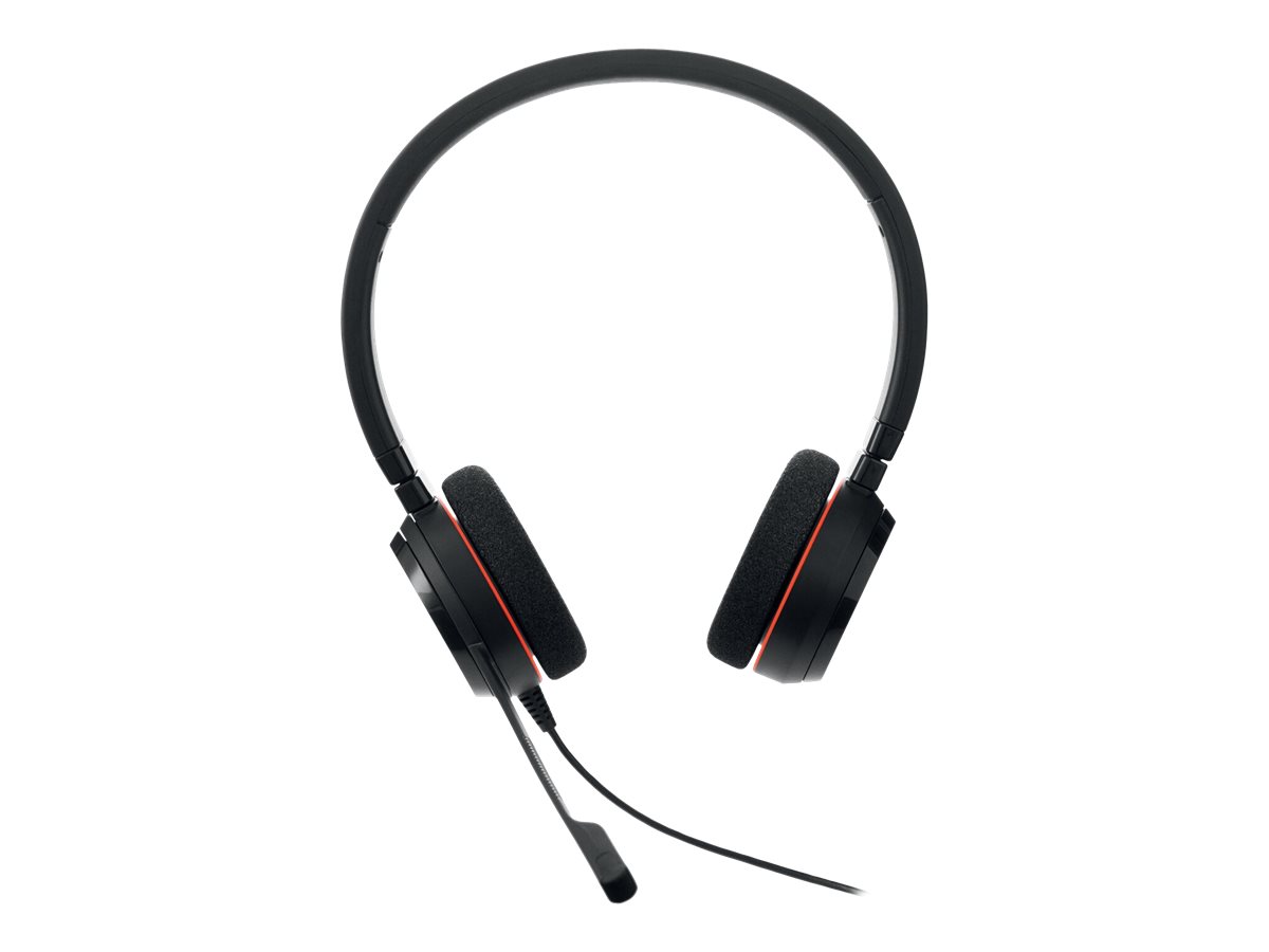 Jabra Evolve 20 MS stéréo - Micro-casque - sur-oreille - filaire - USB - Certifié pour Skype for Business - 4999-823-109 - Écouteurs