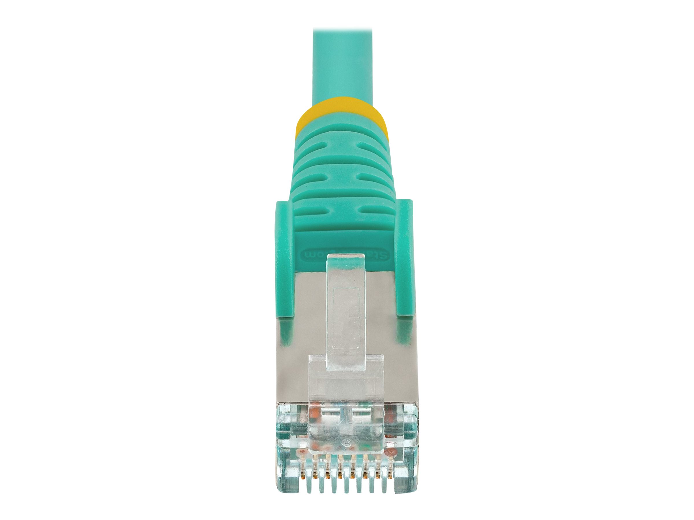 StarTech.com Câble Ethernet CAT6a 10m - LSZH, 10 GbE 100W PoE S/FTP - Cordon de raccordement - RJ-45 (M) pour RJ-45 (M) - 10 m - S/FTP - CAT 6a - IEEE 802.3bt - sans crochet, bloqué, moulé, sans halogène - turquoise - NLAQ-10M-CAT6A-PATCH - Câbles à paire torsadée