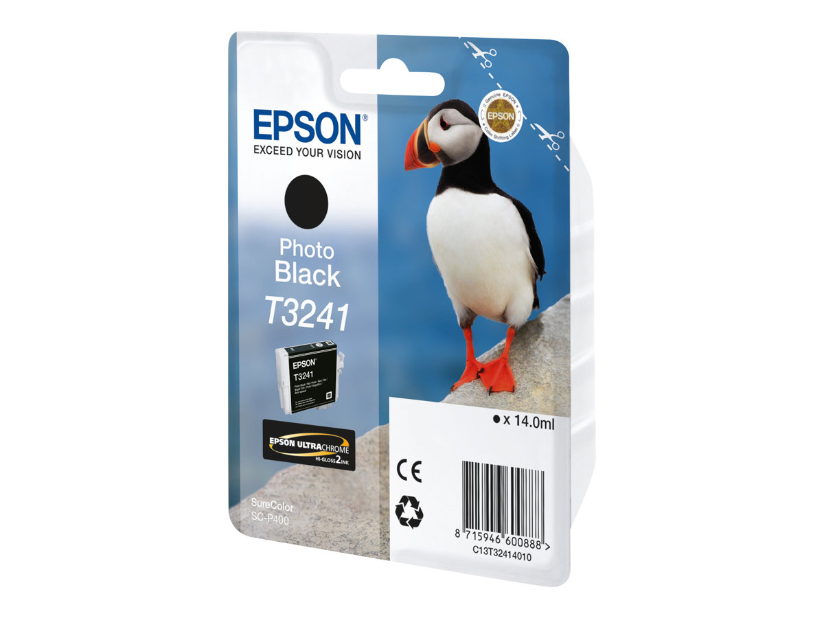 Epson T3241 - 14 ml - noir - original - cartouche d'encre - pour SureColor P400, SC-P400 - C13T32414010 - Cartouches d'imprimante