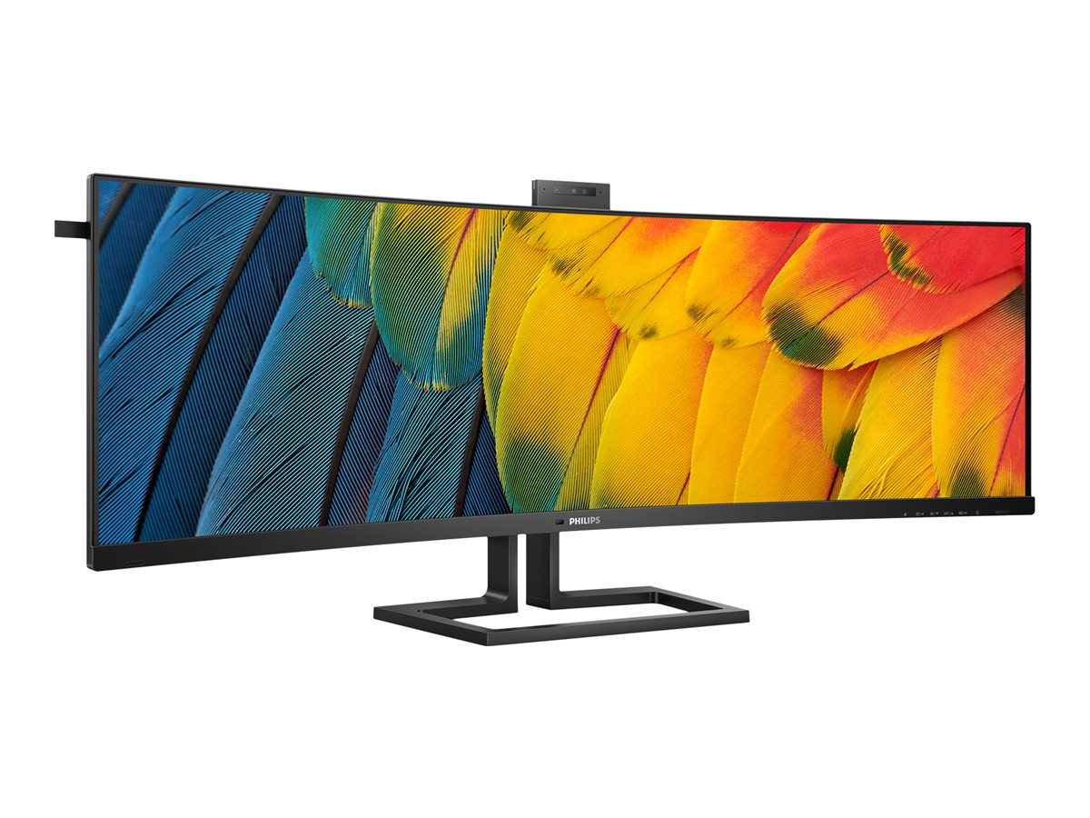 Philips 45B1U6900CH - 6000 Series - écran LED - incurvé - 45" (44.5" visualisable) - 5120 x 1440 Dual Quad HD @ 75 Hz - VA - 450 cd/m² - 3000:1 - DisplayHDR 400 - 4 ms - 2xHDMI, DisplayPort, 2xUSB-C - haut-parleurs - noir - 45B1U6900CH/00 - Écrans d'ordinateur