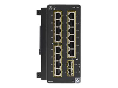 Cisco Catalyst - Module d'extension - Gigabit Ethernet x 14 + SFP (mini-GBIC) x 2 - pour Catalyst IE3300 Rugged Series - IEM-3300-14T2S= - Adaptateurs réseau filaires
