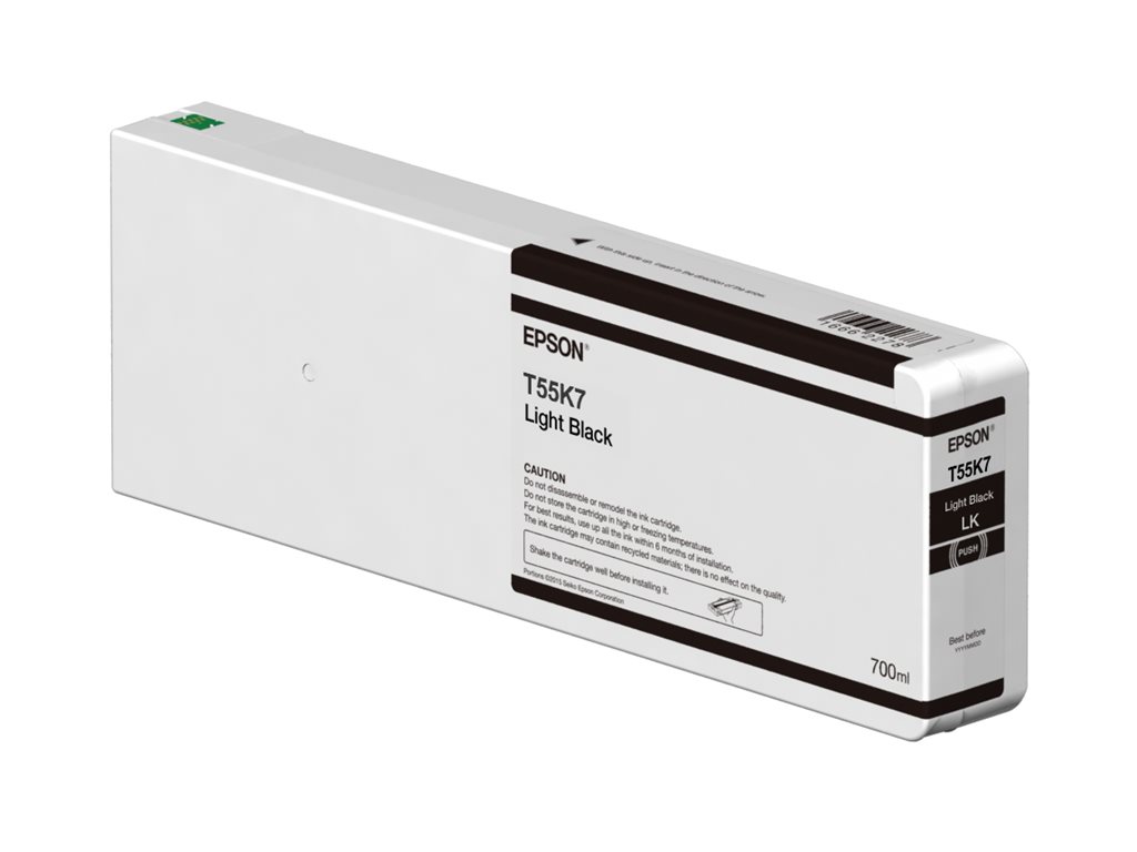 Epson T55K7 - 700 ml - noir clair - original - cartouche d'encre - pour SureColor SC-P6000, SC-P7000, SC-P7000V, SC-P8000, SC-P9000, SC-P9000V - C13T55K700 - Cartouches d'imprimante