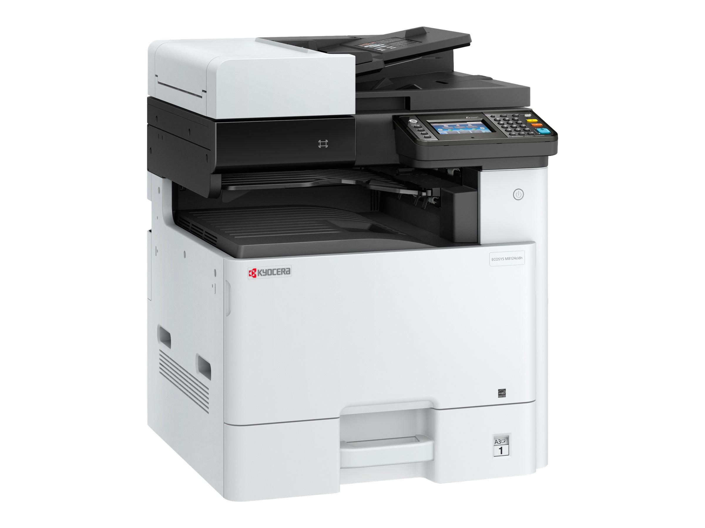 Kyocera ECOSYS M8124cidn - Imprimante multifonctions - couleur - laser - A3/Ledger (297 x 432 mm) (original) - A3/Ledger (support) - jusqu'à 24 ppm (copie) - jusqu'à 24 ppm (impression) - 100 feuilles - USB 2.0, Gigabit LAN, hôte USB - 1102P43NL0 - Imprimantes multifonctions