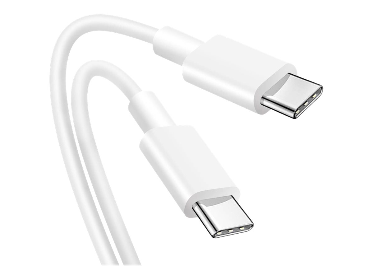 DLH - Câble USB - 24 pin USB-C (M) pour 24 pin USB-C (M) - USB 2.0 - 3.25 A - 1 m - blanc - DY-TU2704W - Câbles USB