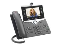 Cisco IP Phone 8865NR - Visiophone IP - avec appareil photo numérique - SIP, SDP - 5 lignes - Charbon - remanufacturé - Conformité TAA - CP-8865NR-K9-RF - Téléphones filaires