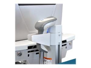 Ergotron - Chariot - pour écran LCD/équipement PC - médical - plastique, aluminium, acier zingué - gris, blanc, aluminium poli - Taille d'écran : jusqu'à 24 pouces - SV41-6300-0 - Accessoires pour écran