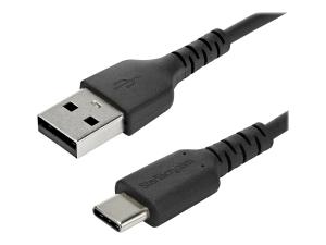 StarTech.com Câble de Chargement 1m USB A vers USB C - Cordon USB 2.0 vers USB-C à Charge/Synchronisation Rapides - Gaine TPE en Fibre Aramide M/M 3A Noir - Samsung S10/iPad Pro/Pixel (RUSB2AC1MB) - Câble USB - USB (M) droit pour 24 pin USB-C (M) droit - Thunderbolt 3 / USB 2.0 - 1 m - noir - pour P/N: CDP2HDUACP2, HB30AM4AB, HB31C2A2CME, HB31C3A1CME, SECTBLTDT, STNDTBLTMOB - RUSB2AC1MB - Câbles USB