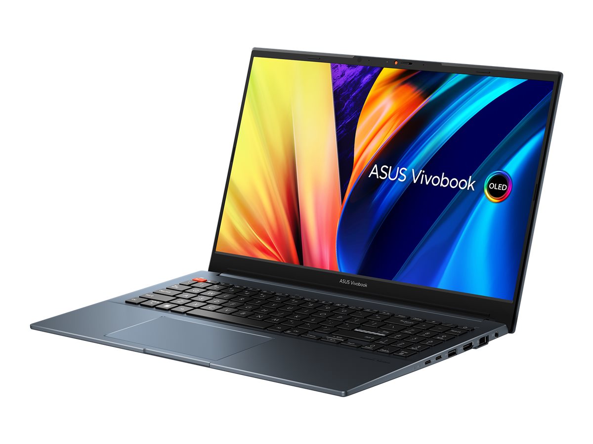 ASUS VivoBook Pro 15X OLED H6502VJ-MA148X - Intel Core i5 - 13500H / jusqu'à 4.7 GHz - Win 11 Pro - GF RTX 3050  - 16 Go RAM - 512 Go SSD NVMe - 15" OLED 2880 x 1620 (3K) @ 120 Hz - Gigabit Ethernet - Wi-Fi 6E, Bluetooth - bleu calme - 90NB11K1-M005B0 - Ordinateurs portables