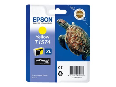 Epson T1574 - 25.9 ml - jaune - original - blister - cartouche d'encre - pour Stylus Photo R3000 - C13T15744010 - Cartouches d'imprimante