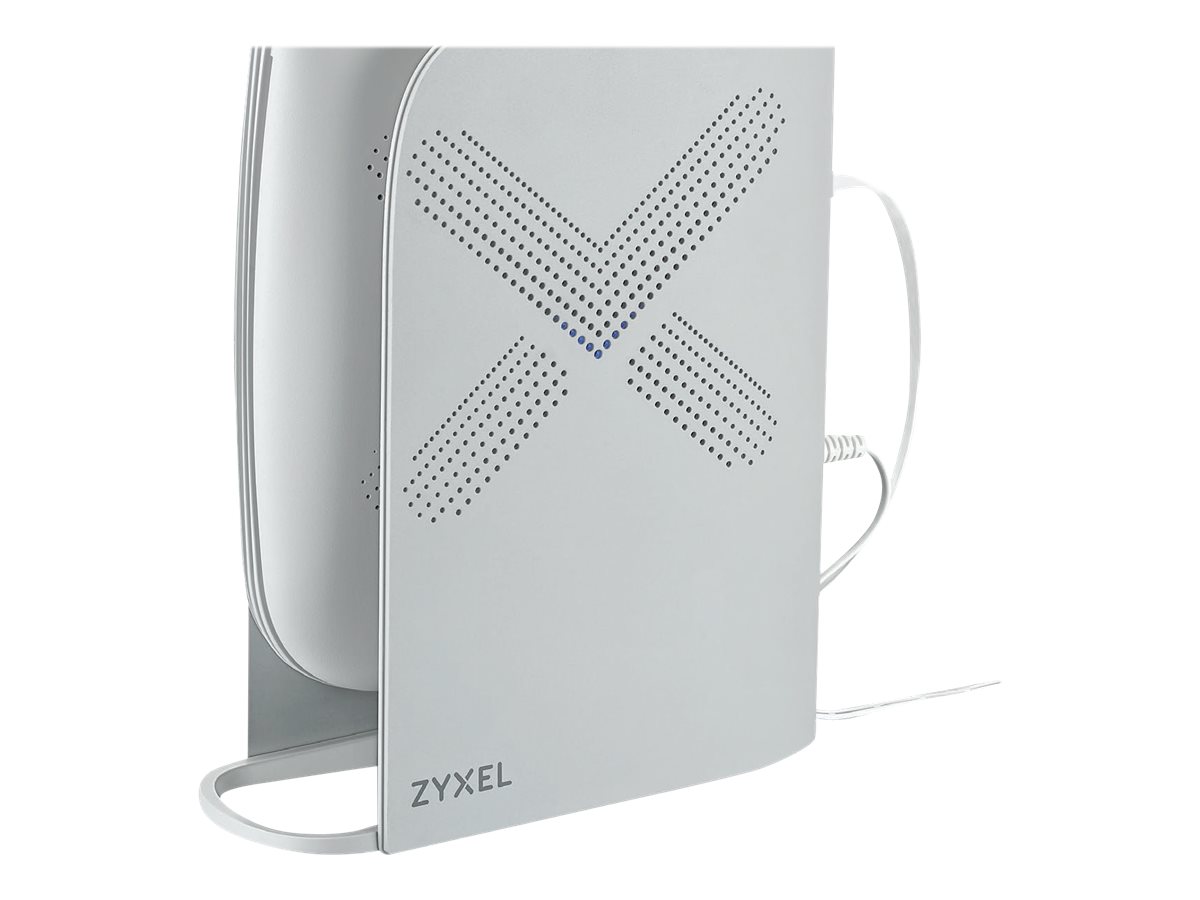 Zyxel Multy Plus WSQ60 - Starter Kit - système Wi-Fi - (2 routeurs) - jusqu'à 5000 pieds carrés - maillage 1GbE - Wi-Fi 5 - Tri-bande - fixation murale, montable sur plafond - avec 1 an de Zyxel AiShield - WSQ60-EU0201F - Routeurs sans fil
