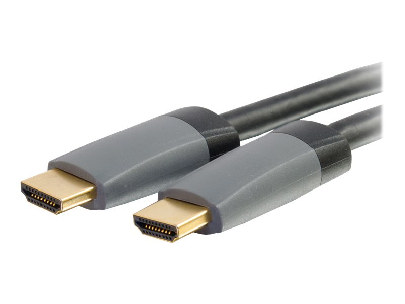 C2G 10ft 4K HDMI Cable with Ethernet - High Speed - In-Wall CL-2 Rated - Câble HDMI avec Ethernet - HDMI mâle pour HDMI mâle - 3.05 m - blindé - noir - support 4K - 50628 - Accessoires pour systèmes audio domestiques