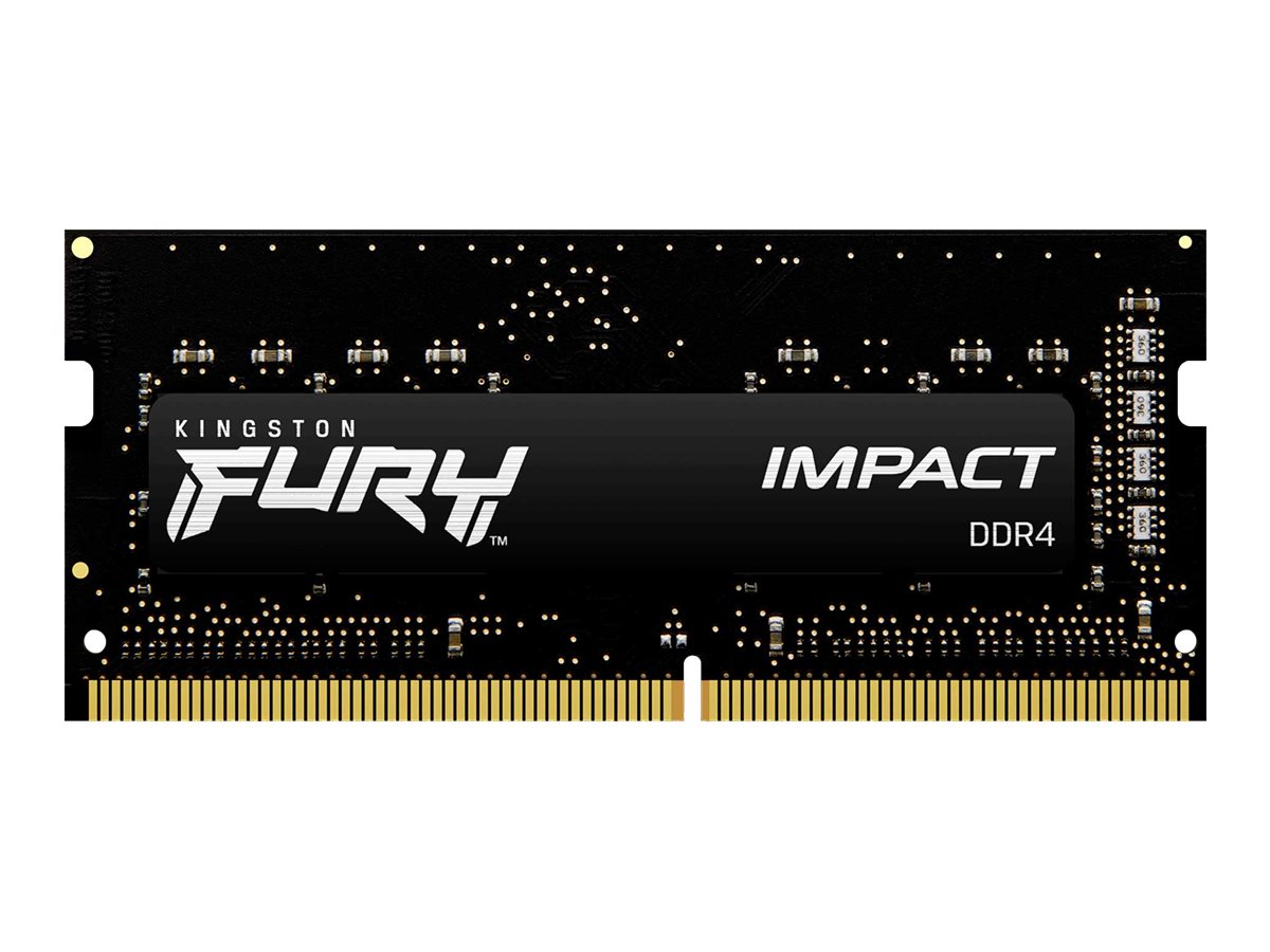Kingston FURY Impact - DDR4 - module - 8 Go - SO DIMM 260 broches - 2666 MHz / PC4-21300 - CL15 - 1.2 V - mémoire sans tampon - non ECC - noir - KF426S15IB/8 - DDR4