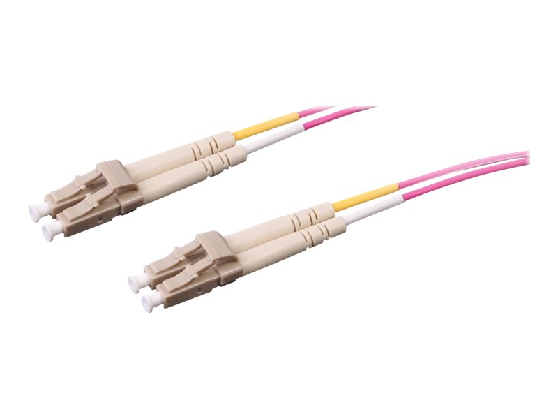 Uniformatic - Câble réseau - LC/UPC multimode (M) pour LC/UPC multimode (M) - 7 m - fibre optique - 50 / 125 microns - OM4 - sans halogène - rose fuchsia - 21375 - Câblesenfibres
