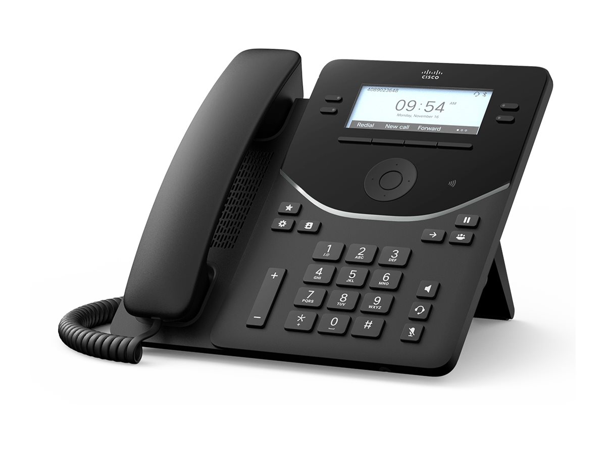 Cisco Desk Phone 9841 - Téléphone VoIP - avec Trusted Platform Module (TPM) 2.0 avec ID d'appelant/appel en instance - SIP, RTCP, RTP, SRTP, SDP - 4 lignes - noir de charbon - DP-9841-K9= - Téléphones filaires