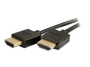 C2G 1ft 4K HDMI Cable - Ultra Flexible Cable with Low Profile Connectors - Câble HDMI - HDMI mâle pour HDMI mâle - 30.5 cm - double blindage - noir - 41361 - Accessoires pour systèmes audio domestiques