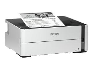 Epson EcoTank ET-M1170 - Imprimante - Noir et blanc - Recto-verso - jet d'encre - rechargeable - A4/Legal - 1 200 x 2 400 ppp - jusqu'à 20 ppm - capacité : 250 feuilles - USB 2.0, LAN, Wi-Fi - C11CH44401 - Imprimantes jet d'encre